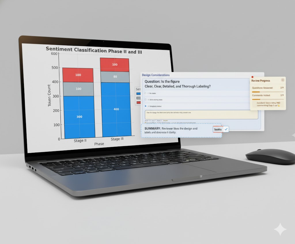 Visual peer review interface demonstration